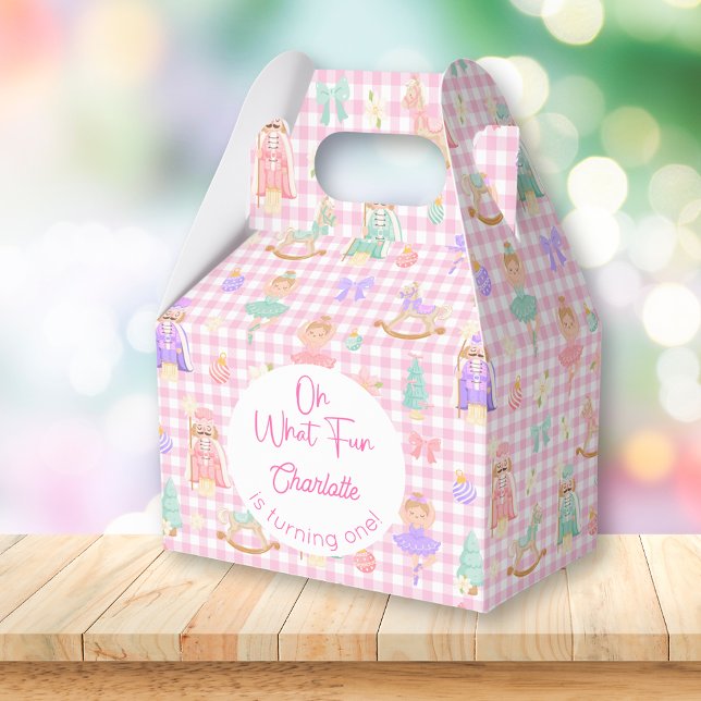 Rosa Gingham-Nussknacker-Geschenkbox Geschenkschachtel (Von Creator hochgeladen)
