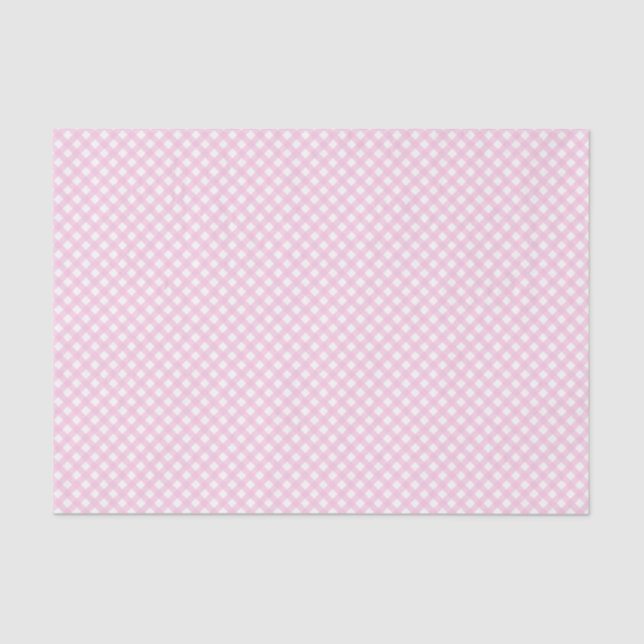 Rosa Gingham Pattern Seidenpapier (Vorderseite)