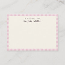 Rosa Gingham personalisiert Klein