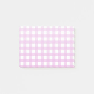 Rosa Gingham Post-it Klebezettel