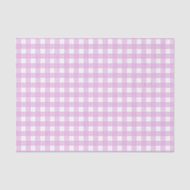 Rosa Gingham Seidenpapier (Vorderseite)