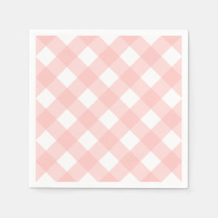 Rosa Gingham-Servietten Serviette