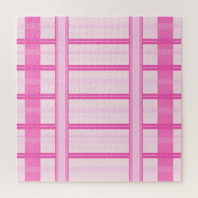 Rosa Gingham-Streifen-Karomuster (Vertikal)