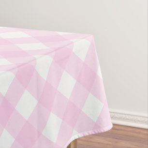 Rosa Gingham Tischdecke