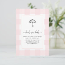 Rosa Gingham Umbrella Books Request Insert Card