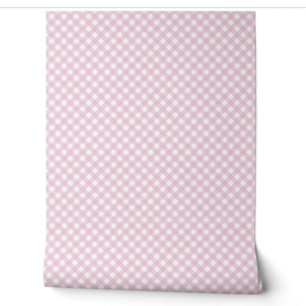 Rosa Gingham-Wandmuster Tapete