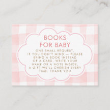 Rosa Gingham Wellenrahmen Bücher für Baby-Anfrage