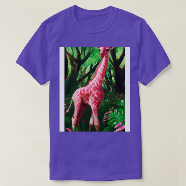 Rosa Giraffe 3 T-Shirt (Design vorne)