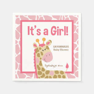 Rosa Giraffe ist es eine Serviette