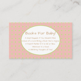 Rosa Girl Bird Babydusche Buchanfrage Begleitkarte