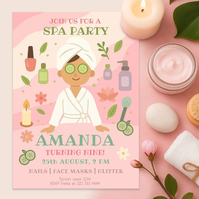 Rosa Girls Wellness-Center Geburtstag, Robben, Ges Einladung (Von Creator hochgeladen)