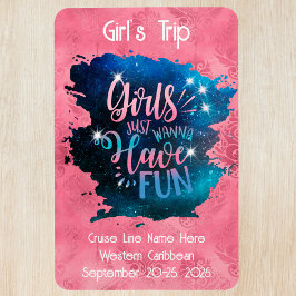 Rosa Girls wollen einfach nur eine schöne Dekorati Magnet