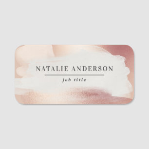 Rosa, girly, roségoldenes, modernes Styling Namensschild