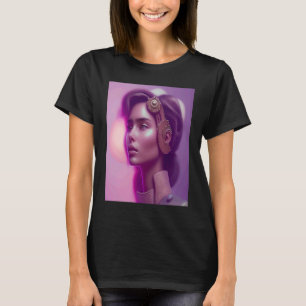 Rosa glänzende Frau Look Lila Outfit Inspo Orange  T-Shirt