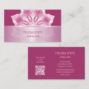 Rosa glänzendes metallisches Mandala  Visitenkarte