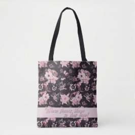 Rosa glänzt im Dunkeln - texturierte Version Tasche