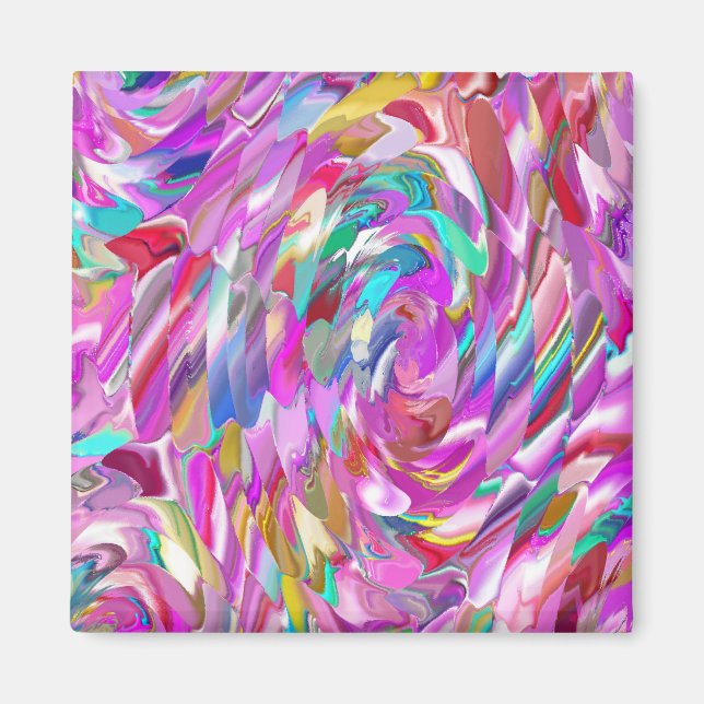 Rosa Glas Magnet (Vorne)