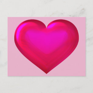 rosa Glasherz Postkarte