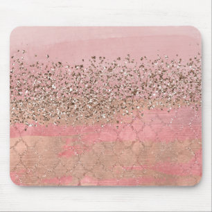 Rosa Glitter-Blush Marokkanische indische Prinzess Mousepad