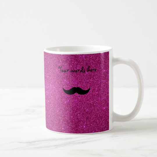 Rosa Glitter des Schnurrbartes Kaffeetasse