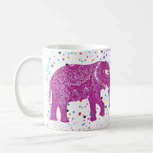 Rosa Glitter-Elefanten-Kaffeetasse Kaffeetasse