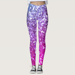 Rosa Glitter Funkel Chic Muster Yoga-Hose Leggings