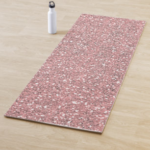 Rosa Glitter Funkeln Glamour Mädchen Trend Modern Yogamatte