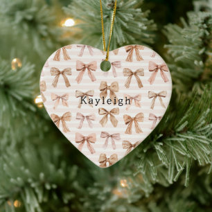 Rosa Glitter Herzen Liebe Keramik Ornament