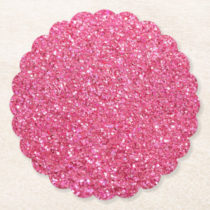 Rosa Glitter-Look Untersetzer
