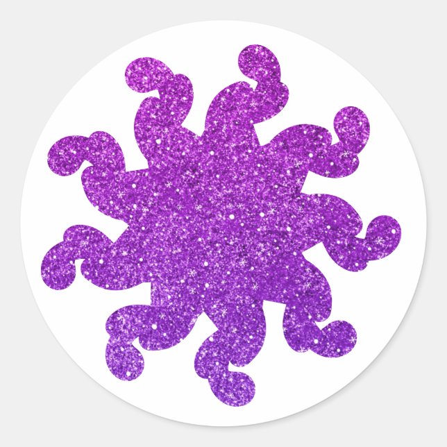 Rosa Glitter-Mandala-Aufkleber Runder Aufkleber (Vorderseite)