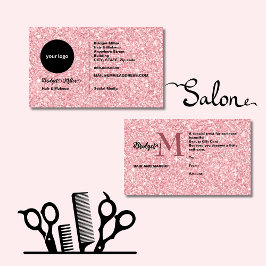 Rosa Glitter-Monogramm-Frisur- und Make-up-Geschen