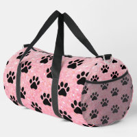 Rosa Glitter-Pfotenabdruck-Tasche für Haustiere