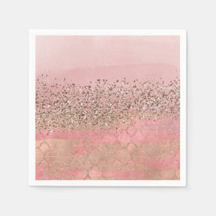 Rosa Glitter-Schimmer marokkanische indische Prinz Serviette