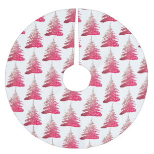 Rosa Glitter Tannenbaum Baum Skirt Polyester Weihnachtsbaumdecke
