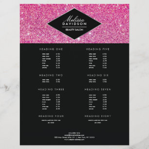 Rosa Glitter und Glamour-Schönheit großes Flugblat Flyer