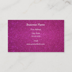 Rosa Glitter Visitenkarte