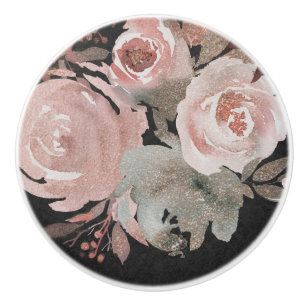 Rosa Glitterrosen Dunkle Blüten Elegant Keramikknauf
