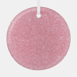 Rosa Glitzer, abstrakte Weihnachtsstruktur. Ornament Aus Glas