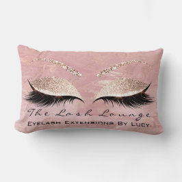 Rosa Glitzer Auge Makeup Lashes Beauty Marmorname Lendenkissen
