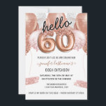 Rosa Glitzer Balloons 60. Geburtstagsparty Einladung<br><div class="desc">Elegante Imitate silber und rosa Glitzer Ballons an der oberen Grenze. Alle Texte sind individuell einstellbar und lassen sich für Ihr eigenes Party leicht ändern. Gestaltung der Geburtstagsfeier. Elegante moderne stilvolle Typografie</div>