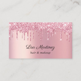 Rosa Glitzer Beauty Visitenkarte