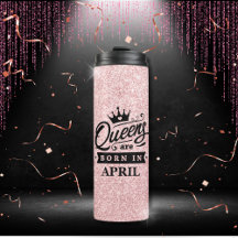 Rosa Glitzer Birthday Girl Queens sind Geboren in