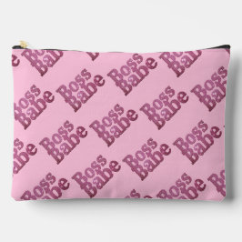 Rosa Glitzer Boss Babe Zubehörtasche