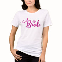 Rosa Glitzer Bridge Shirt - Brautparty Geschenk