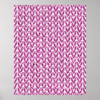 Rosa Glitzer Chevrons Strick Muster drucken