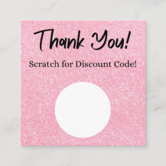 Rosa Glitzer Discount Scratch Off Danke Karte