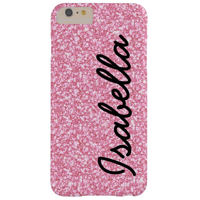 ROSA GLITZER DRUCKPERSONALISIERTES Case-Mate iPhone HÜLLE (Rückseite)