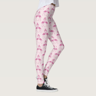 Rosa Glitzer Flamingo Valentine's Day Leggings