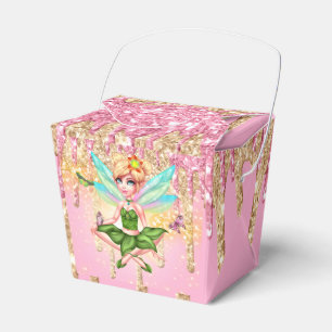 Rosa Glitzer-Funkeln der Fee-Girl  Geschenkschachtel