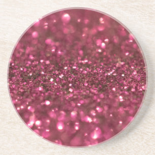 Rosa Glitzer Girly Trendy Texy Modern Hot Pink Getränkeuntersetzer